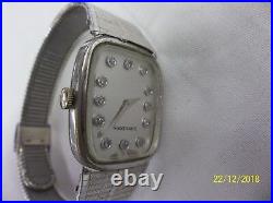 Gents Vintage LONGINES 17 Jewels 12 Dia Stainless Steel Wind Up Watch Runs good