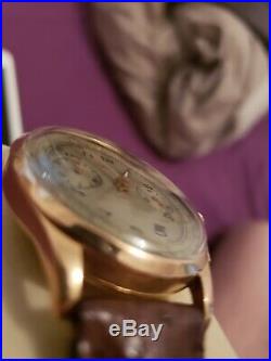 Gold Swiss Chronographe 18k great condition/ bon état montre ancienne beauté