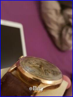 Gold Swiss Chronographe 18k great condition/ bon état montre ancienne beauté