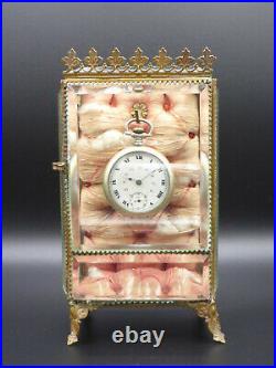 Grand coffret ancien Porte montre Boîte à bijou Napoléon III XIXème