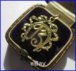 Grand pendentif ancien 1900 Porte bonheur Or 18 carats French gold charm 750