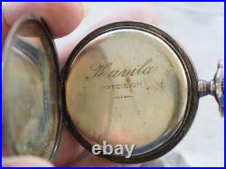 Grosse Montre De Gousset Ancienne Argent Massif Havila Pocket Watch Antique