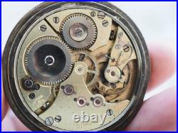 Grosse Montre De Gousset Ancienne Argent Massif Havila Pocket Watch Antique