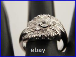 Handmade 1.19 TCW Old European Cut Diamant Bague de fiançailles 14k or Blanc J/VVS
