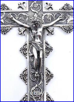 Importante croix pectorale en argent massif XVIIIeme pendentif ancien