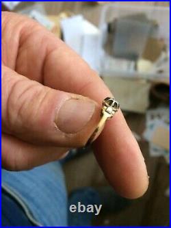 LOT DE 2 Bague Or 18 Carats Bijou Ancien Antique French 18K Gold Ring diamant