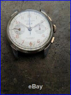 Landeron 48 Ancien Chronograph Suisse 1960 37 MM Montre Vintage Homme Old Watch