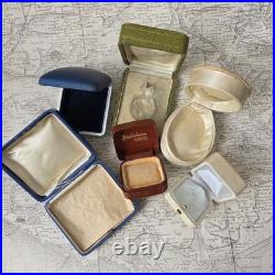 Lot 6 Ecrins Boites A Bijoux Anciens Bague Montre Pendentif Jewel Case Box