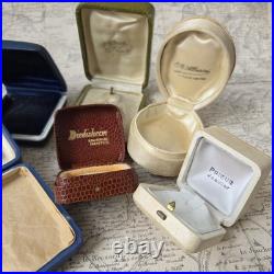 Lot 6 Ecrins Boites A Bijoux Anciens Bague Montre Pendentif Jewel Case Box