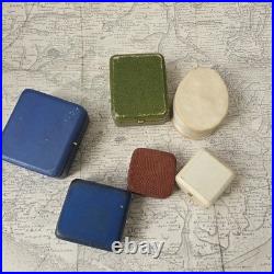 Lot 6 Ecrins Boites A Bijoux Anciens Bague Montre Pendentif Jewel Case Box