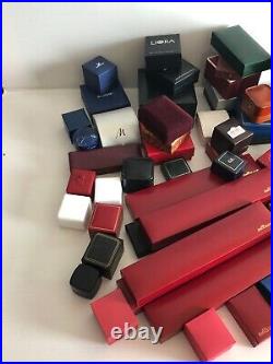 Lot +80 boites anciennes pour rangement bagues montres colliers Boucles Bijoux