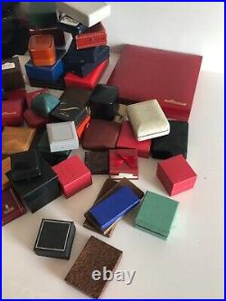 Lot +80 boites anciennes pour rangement bagues montres colliers Boucles Bijoux