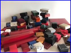 Lot +80 boites anciennes pour rangement bagues montres colliers Boucles Bijoux