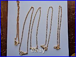 Lot BIJOUX ancien chaine de montre Plaqué Or Ancien Old Gold Plated Necklaces 2