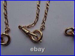 Lot BIJOUX ancien chaine de montre Plaqué Or Ancien Old Gold Plated Necklaces 2