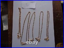 Lot BIJOUX ancien chaine de montre Plaqué Or Ancien Old Gold Plated Necklaces 2