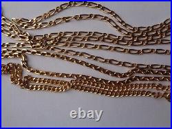 Lot BIJOUX ancien chaine de montre Plaqué Or Ancien Old Gold Plated Necklaces 2