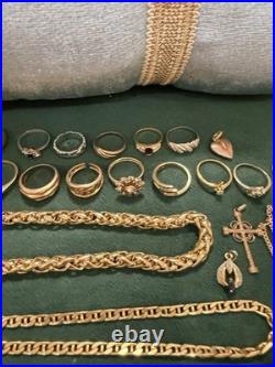 Lot De Bijoux Fantaisie Et Montres Plaque Or Ancien Et Récents Bon État Général