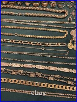 Lot De Bijoux Fantaisie Et Montres Plaque Or Ancien Et Récents Bon État Général