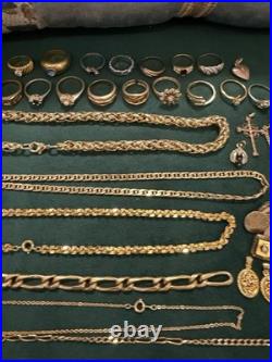 Lot De Bijoux Fantaisie Et Montres Plaque Or Ancien Et Récents Bon État Général