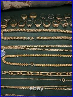 Lot De Bijoux Fantaisie Et Montres Plaque Or Ancien Et Récents Bon État Général