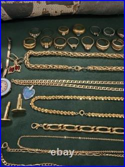 Lot De Bijoux Fantaisie Et Montres Plaque Or Ancien Et Récents Bon État Général