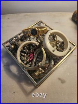 Lot bijoux anciens vintage & modernes + montres mécaniques argent fantaisie