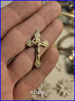 Lot bijoux anciens vintage & modernes + montres mécaniques argent fantaisie