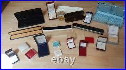 Lot d'Écrins Montres, Bagues et Bijoux anciens Antique Vintage watch case box