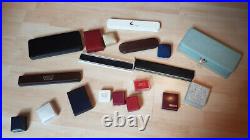 Lot d'Écrins Montres, Bagues et Bijoux anciens Antique Vintage watch case box