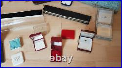 Lot d'Écrins Montres, Bagues et Bijoux anciens Antique Vintage watch case box