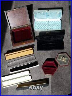 Lot d'Écrins Montres, Bagues et Bijoux anciens Antique Vintage watch case box