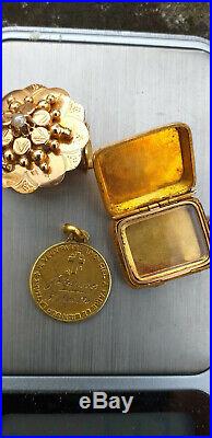 Lot de 3 bijoux pendentifs anciens en Or massif 12,3 grammes