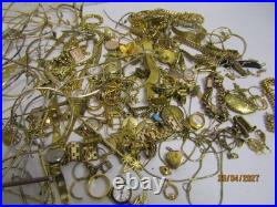Lot de bijoux ancien divers doré plaqué or ancien fantaisie montre 1.1 kilos
