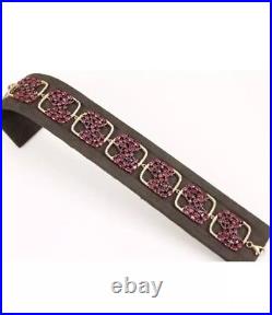 Magnifique! Bracelet antique vintage grenat et or rose argent couleur