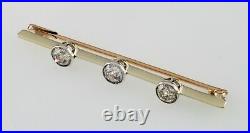Magnifique Gold Old Miner's Coupe Diamant Broche total Carat peser = 0.75 ct