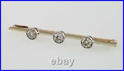 Magnifique Gold Old Miner's Coupe Diamant Broche total Carat peser = 0.75 ct