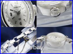 Montre Ancienne Pour Femmes Hamilton Cal. 767 22 Bijoux Cadran Argent 14KWG 14Mm Montre Ancienne Pour Femmes Hamilton Cal. 767 22 Bijoux Cadran Argent 14KWG 14Mm
