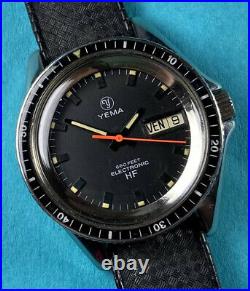 Montre Ancienne Vintage Diver Plongée Rare Yema Electronic ESA 9158 HF 660 Feet