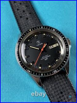 Montre Ancienne Vintage Diver Plongée Rare Yema Electronic ESA 9158 HF 660 Feet