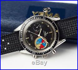 Montre Ancienne Yema Yachtingraf Regatta Chrono Rare Case 9312 Vintage Watch