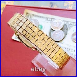 Montre-Bracelet Homme Ancienne Bulova Remontage Main 15 Bijou Plaqué Or