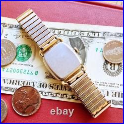 Montre-Bracelet Homme Ancienne Bulova Remontage Main 15 Bijou Plaqué Or