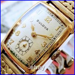 Montre-Bracelet Homme Bulova Ancienne Remontage Main Années 1940 15 Bijou