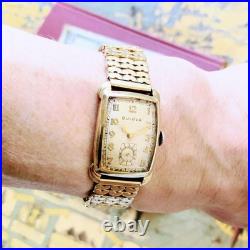 Montre-Bracelet Homme Bulova Ancienne Remontage Main Années 1940 15 Bijou