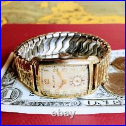 Montre-Bracelet Homme Bulova Ancienne Remontage Main Années 1940 15 Bijou