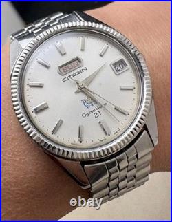 Montre Citizen Crystal Seven automatique vintage 21 bijoux homme ancienne