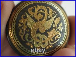 Montre De Gousset Ancien Acier Damasquine Damascene Iron Pocket Watch