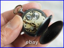 Montre De Gousset Ancien Acier Damasquine Damascene Iron Pocket Watch