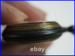 Montre De Gousset Ancien Acier Damasquine Damascene Iron Pocket Watch